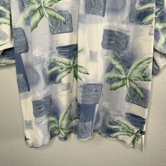 Tommy Bahama Vintage Mens Silk & Cotton Palm Tree Tropical Polo Shirt XL - Picture 5 of 11